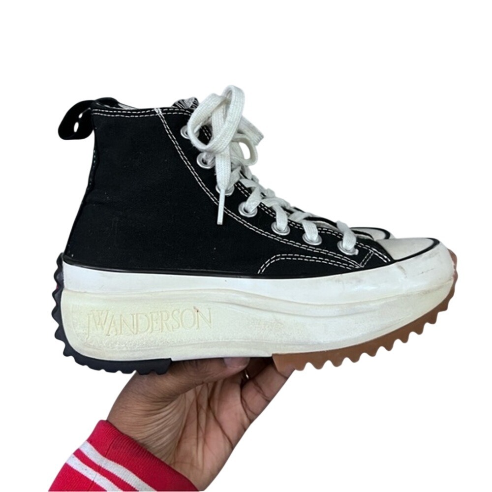 Converse x JW Anderson Run Star Hike High Top Sneakers Black White Womens US 5 - Picture 1 of 7